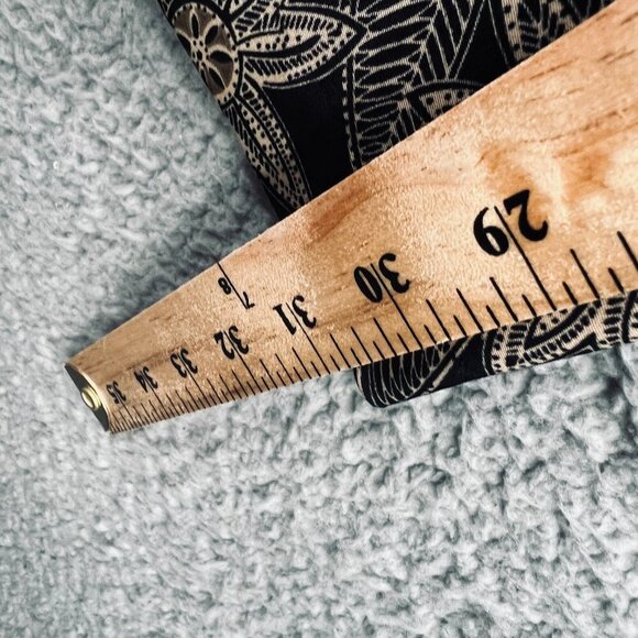 Womens Midi Skirt Medium Boho Cottagecore Prairie A Line Flowy Brown Neutral - Picture 8 of 8